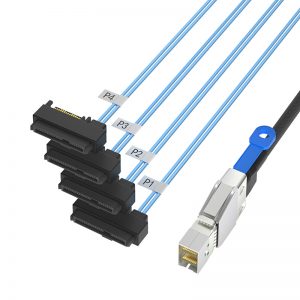 Внешний кабель Mini SAS HD SFF-8644 к 4x 29-контактному SAS SFF-8482